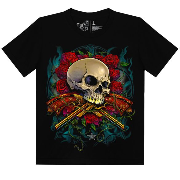 Koponyás póló - Skull & Roses - DarkRiderCo.