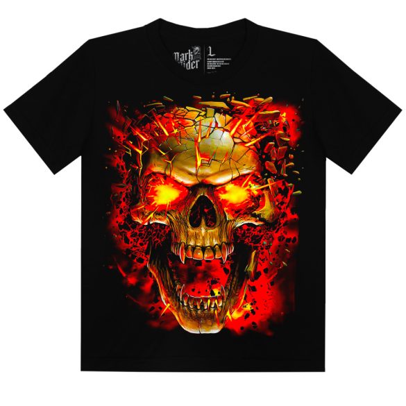 Koponyás póló - Fire Skull - DarkRiderCo.